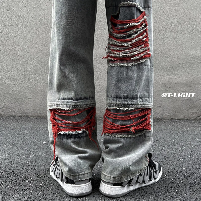 Vintage Y2K Loose Jeans Men Streetwear Oversized Low Rise Jeans Ripped Hole Fringe Hip Hop Rockstar Pants Womens Bermuda Grunge
Vintage Y2K Loose Jeans Men Streetwear Oversized Low Rise Jeans Ripped Hole Fringe Hip Hop Rockstar Pants Womens Bermuda Grunge