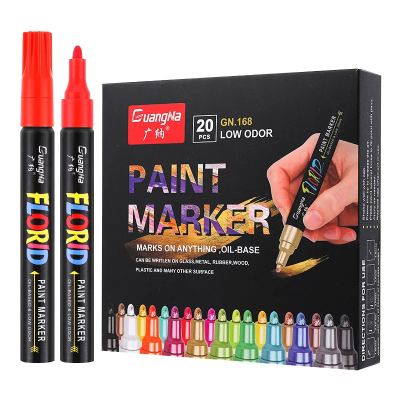 20 Colors Paint Markers Pens Oil-Based Painting Art Marker Pen for Rocks Painting, Wood, Fabric, Plastic, Glass, Mugs, DIY Craft
20 Colors Paint Markers Pens Oil-Based Painting Art Marker Pen for Rocks Painting, Wood, Fabric, Plastic, Glass, Mugs, DIY Craft