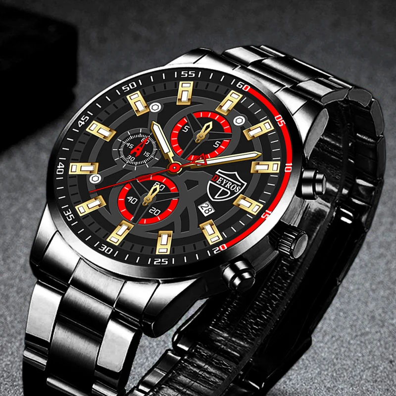 Brand Luxury Men's Watches Black Stainless Steel Quartz Man Calendar Clock 2022 Fashion Male Sport Luminous Leather Wrist Watch
Brand Luxury Men's Watches Black Stainless Steel Quartz Man Calendar Clock 2022 Fashion Male Sport Luminous Leather Wrist Watch