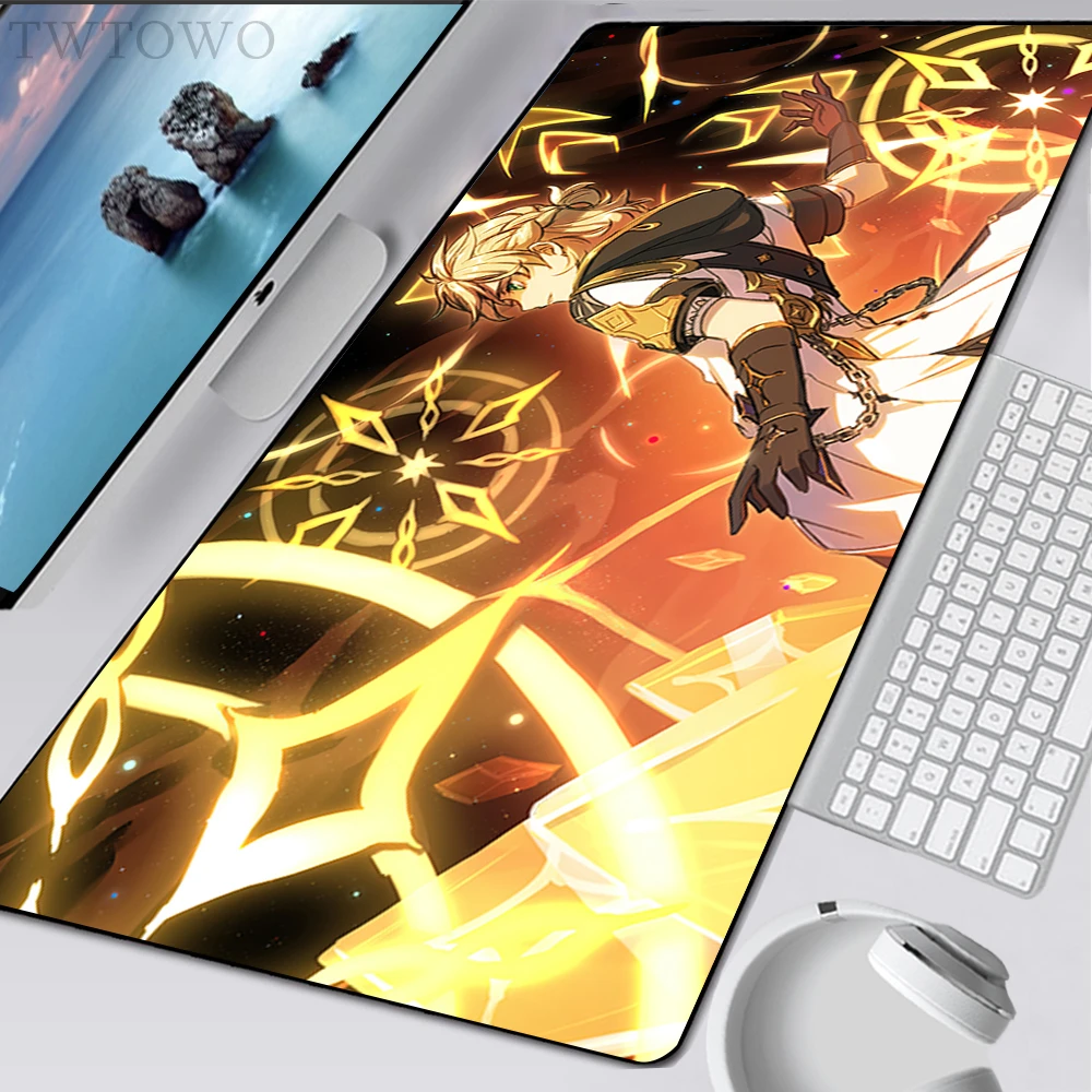 Mouse Pad Gamer XXL Large Custom keyboard pad Desk Mats Mouse Mat Genshin Impact Albedo Soft Carpet Natural Rubber Mice Pad
Mouse Pad Gamer XXL Large Custom keyboard pad Desk Mats Mouse Mat Genshin Impact Albedo Soft Carpet Natural Rubber Mice Pad
