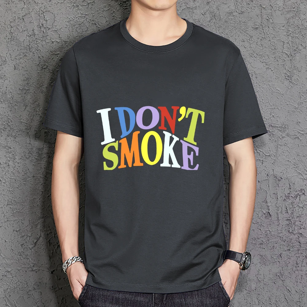 I Don'T Smoke Letter Men'S Tshirts Fashion Soft Cotton T-Shirt Classic Comfortable Clothing Personality Quality Mens Clothes
I Don'T Smoke Letter Men'S Tshirts Fashion Soft Cotton T-Shirt Classic Comfortable Clothing Personality Quality Mens Clothes