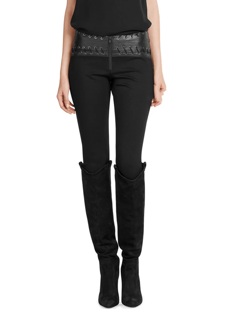 Женские брюки-карандаш из ПУ кожи DEAT, однотонные брюки со средней талией и флисовой подкладкой, модель 17A2918 на осень, 2022
Женские брюки-карандаш из ПУ кожи DEAT, однотонные брюки со средней талией и флисовой подкладкой, модель 17A2918 на осень, 2022