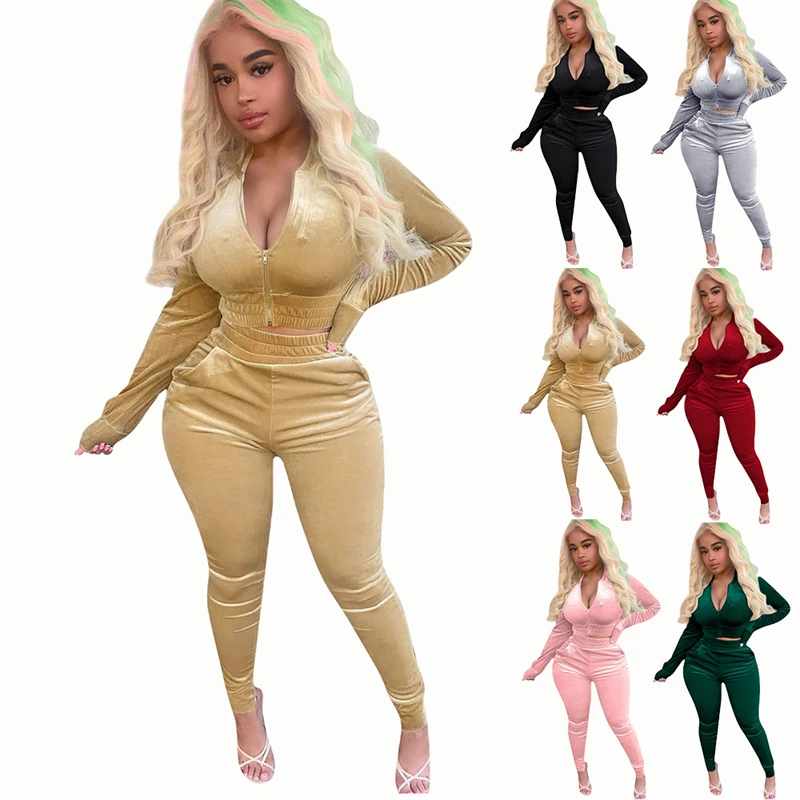 Y2K Velvet Tracksuit Women Two Piece Set Autumn Winter Clothes Velour Hooded Crop Top and Pants Suit Women Fitness Matching Sets
Y2K Velvet Tracksuit Women Two Piece Set Autumn Winter Clothes Velour Hooded Crop Top and Pants Suit Women Fitness Matching Sets