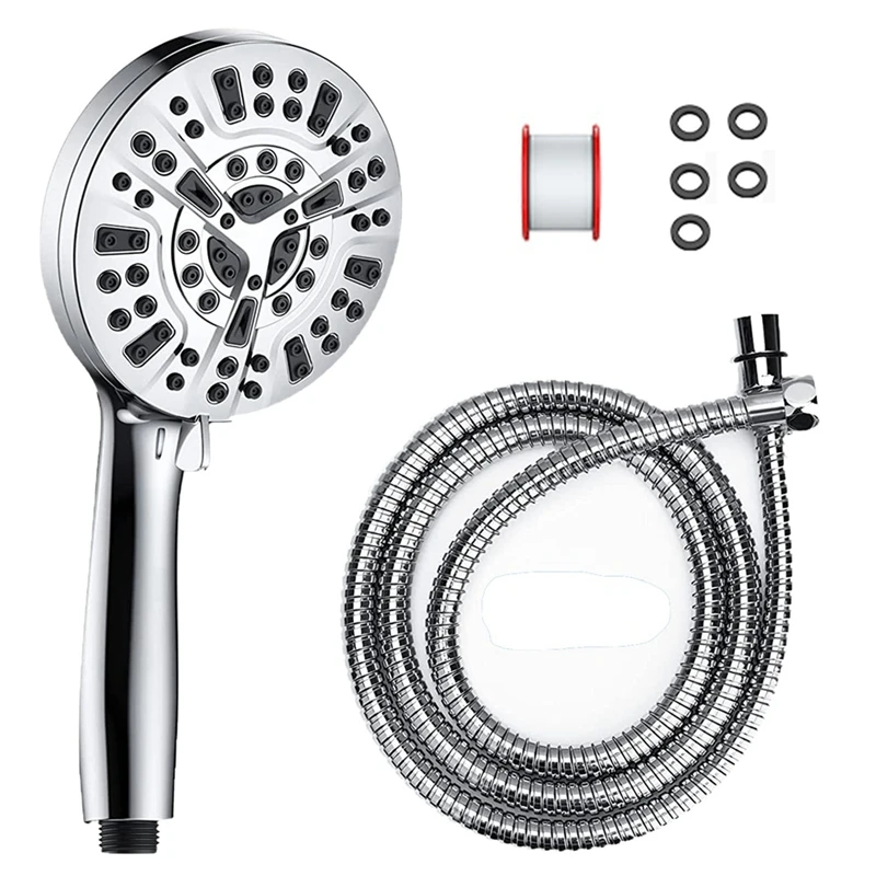 

High Pressure Shower Head With Handheld, 8 Spray Settings + 2 Power Jet Modes Shower Heads, 5.04 Inch Detachable Shower