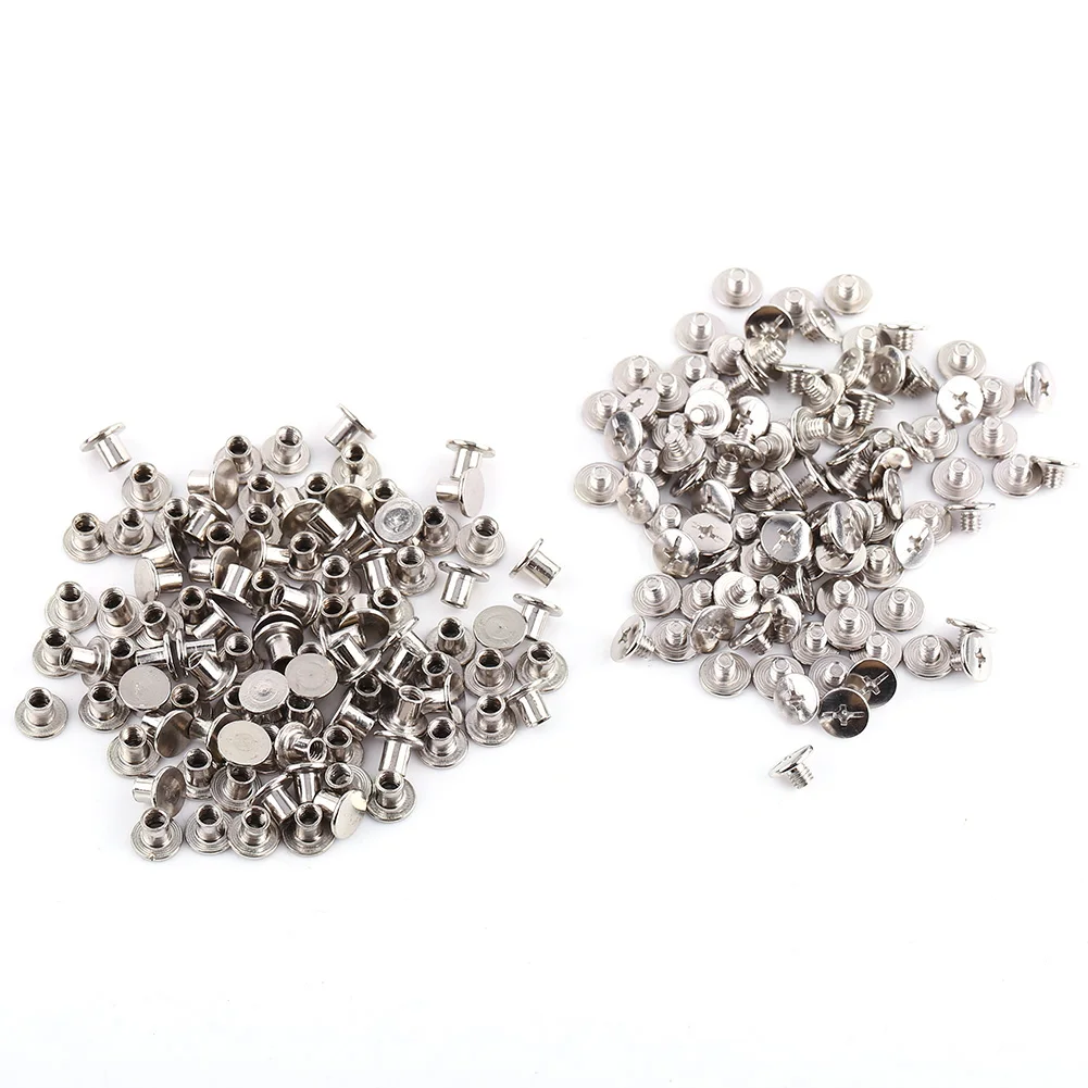 100PCS Nickel Binding Chicago Screws Nail Rivets Photo Album Leather Craft M5x6mm Rivets; Rivets; Rivets;
100PCS Nickel Binding Chicago Screws Nail Rivets Photo Album Leather Craft M5x6mm Rivets; Rivets; Rivets;