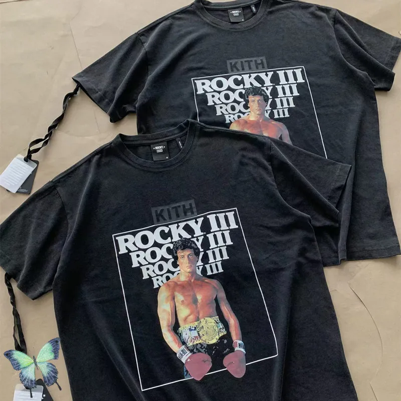 KITH ROCKY T-Shirt Retro Washed Black Men's Women's Casual Heavy Fabric T Shirt
KITH ROCKY T-Shirt Retro Washed Black Men's Women's Casual Heavy Fabric T Shirt