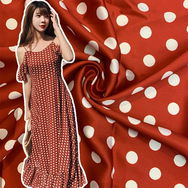 Imitation Silk Satin Printed Cloth Polka Dot Cute Dress Girl Spring And Autumn Shirt Fabric Four Side Elastic Satin Fabric
Imitation Silk Satin Printed Cloth Polka Dot Cute Dress Girl Spring And Autumn Shirt Fabric Four Side Elastic Satin Fabric