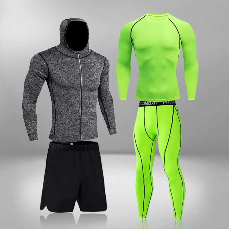 Men's Running Sports Suit 4-piece Sets Male Quick Drying Sportswear Compression Clothing Fitness Training Kit Thermal Underwear
Men's Running Sports Suit 4-piece Sets Male Quick Drying Sportswear Compression Clothing Fitness Training Kit Thermal Underwear