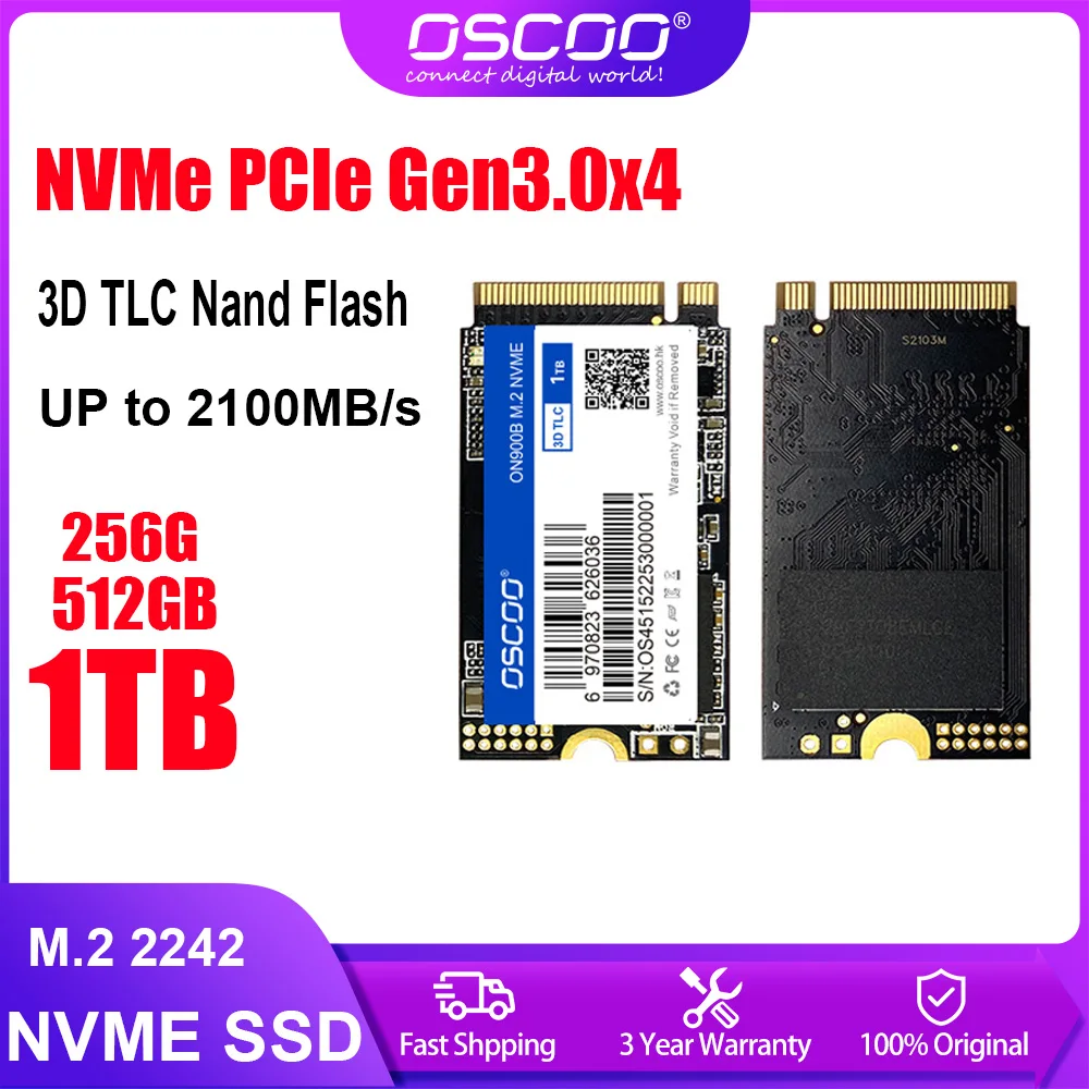 

OSCOO M2 SSD NVMe 256GB 512GB 1TB M.2 NMVe 2280 PCIe 3.0X4 Hard Disk Internal Solid State Drive for Laptop Desktop ssd диск