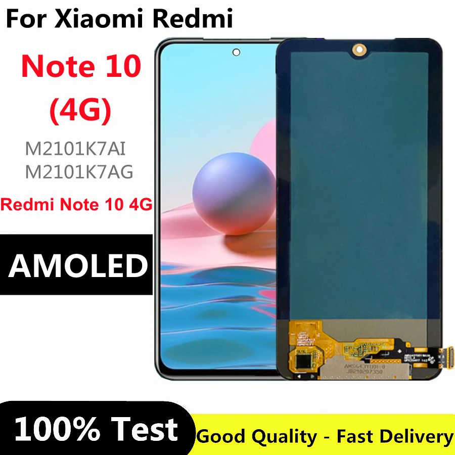6.43'' AMOLED For Xiaomi Redmi Note 10 M2101K7AI LCD Display With Touch Screen Digitizer Panel For Redmi Note 10S Note10S
6.43'' AMOLED For Xiaomi Redmi Note 10 M2101K7AI LCD Display With Touch Screen Digitizer Panel For Redmi Note 10S Note10S