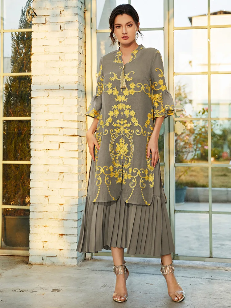TOLEEN Women Luxury Elegant Maxi Long Shirt Dresses 2022 Summer Casual Embroidery Abaya Muslim Turkey Evening Party Robe Vestido
TOLEEN Women Luxury Elegant Maxi Long Shirt Dresses 2022 Summer Casual Embroidery Abaya Muslim Turkey Evening Party Robe Vestido