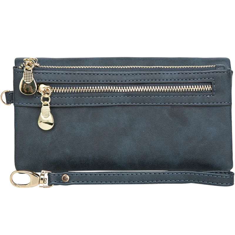 

New Women Leather Wallet Female Purses Big Capacity Hasp Zipper Purse Ladies Long Wristlet Clutch Coin Card Holders Portfel Dams