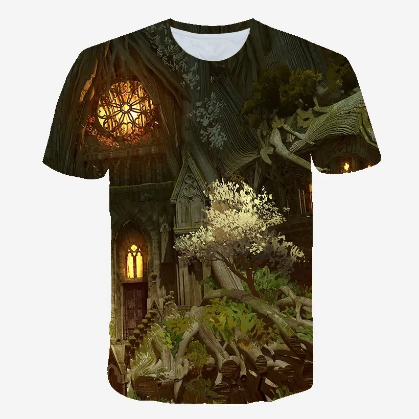 Summer Comfortable Men'S 3d Landscape Printed T-Shirt, Fashionable Short Sleeved T-Shirt, Casual, Round Neck Large Short Sleeved
Summer Comfortable Men'S 3d Landscape Printed T-Shirt, Fashionable Short Sleeved T-Shirt, Casual, Round Neck Large Short Sleeved