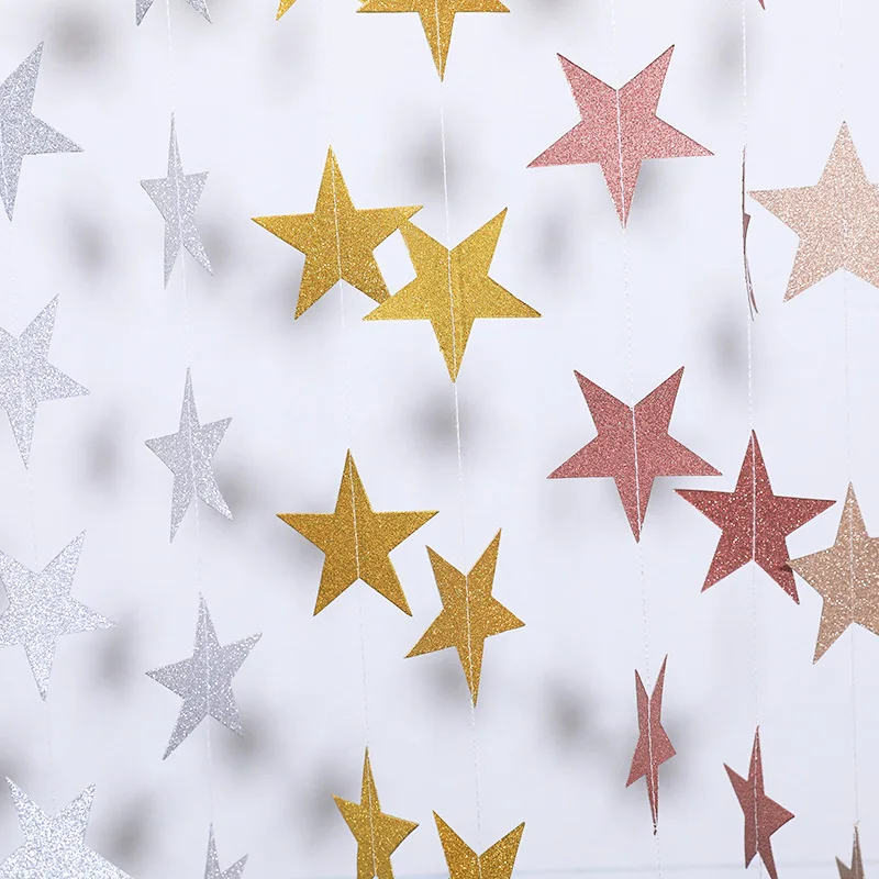 4M Bright Gold Silver Paper Garland Star String Banners For Wedding Birthday Party Home Wall Hanging Baby Shower Decoration
4M Bright Gold Silver Paper Garland Star String Banners For Wedding Birthday Party Home Wall Hanging Baby Shower Decoration