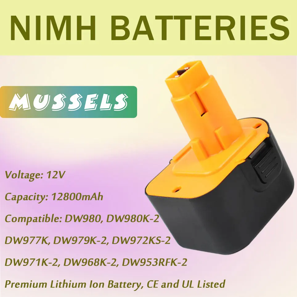 12800mAh DC9071 Replacement DeWalt 12V XRP Battery DW9071 DW9072 DE9037 DE9071 DE9072 DE9074 Cordless Power Tool Battery
12800mAh DC9071 Replacement DeWalt 12V XRP Battery DW9071 DW9072 DE9037 DE9071 DE9072 DE9074 Cordless Power Tool Battery