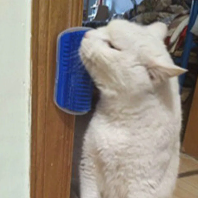 

Pet Brush Comb Play Cat Toy Cat Corner Self Groomer Massage Comb with Catnip Cat Face Scratcher for Kitten Puppy Cat Accessories