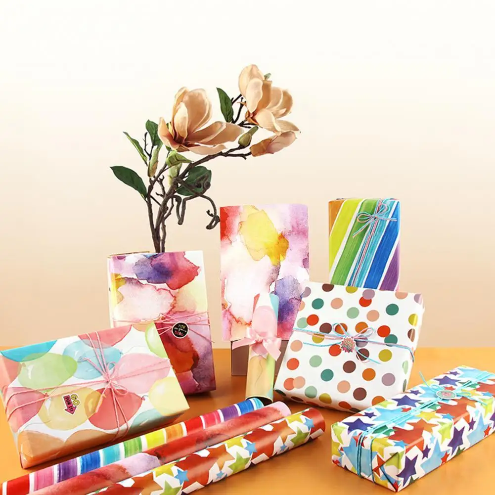 6 Sheet Wrapping Paper Rainbow Stripe Pattern All-Matched Eco-Friendly Folded Cutting Paper for Teachers Day
6 Sheet Wrapping Paper Rainbow Stripe Pattern All-Matched Eco-Friendly Folded Cutting Paper for Teachers Day