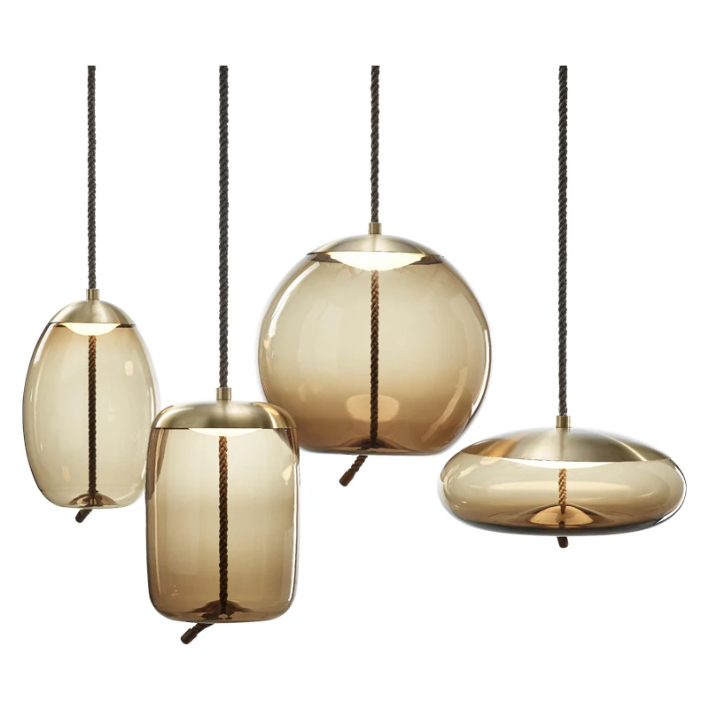 Vintage Led Pendant Lamp Rope Lamp Amber Glass Lamps Industrial Pendant Light for Kitchen Dining Room Clear Glas Suspension Lamp
Vintage Led Pendant Lamp Rope Lamp Amber Glass Lamps Industrial Pendant Light for Kitchen Dining Room Clear Glas Suspension Lamp