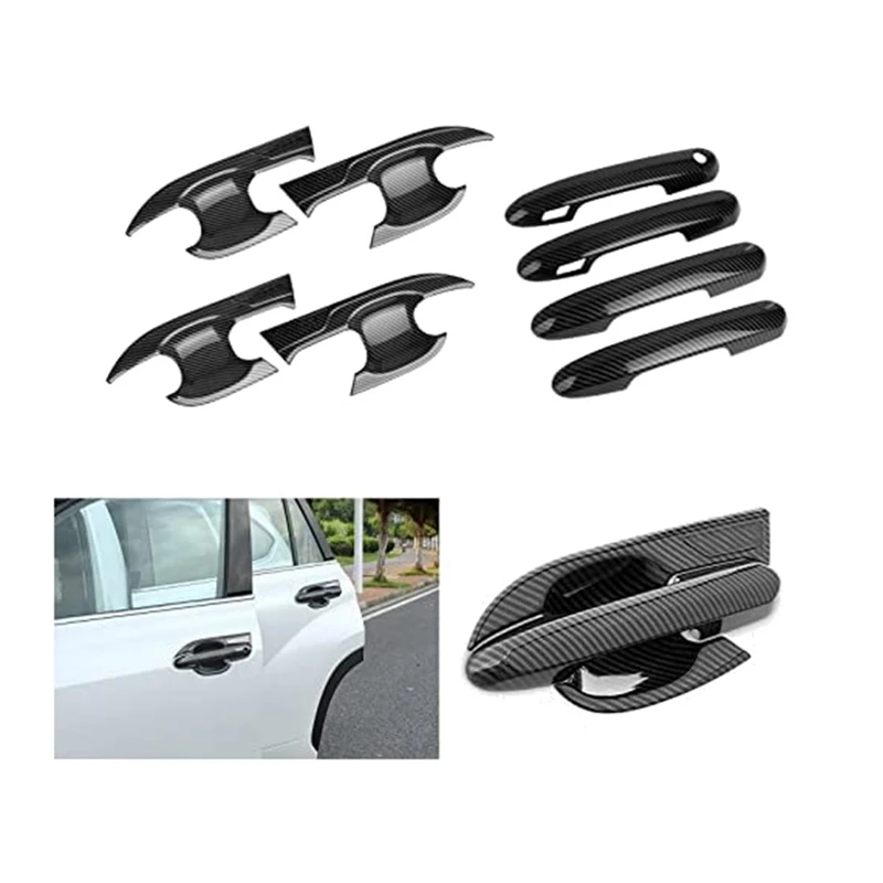 8PCS Carbon Fiber Exterior Door Handle Bowl + Door Handle Cover Trim Kit Compatible for Toyota Highlander 2020-2021
8PCS Carbon Fiber Exterior Door Handle Bowl + Door Handle Cover Trim Kit Compatible for Toyota Highlander 2020-2021