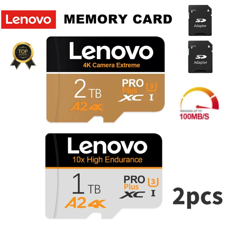 Lenovo 100% Original Memory Card Micro TF SD Card Class10 512GB 1TB 2T Cartao De Memoria Flash Usb Pendrive Mini SD Card A2 U3
Lenovo 100% Original Memory Card Micro TF SD Card Class10 512GB 1TB 2T Cartao De Memoria Flash Usb Pendrive Mini SD Card A2 U3
