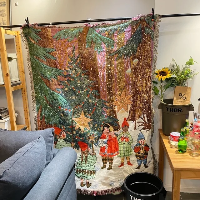 Kawaii Рождественская елка плед из хлопка и полиэстера
Kawaii Рождественская елка плед из хлопка и полиэстера