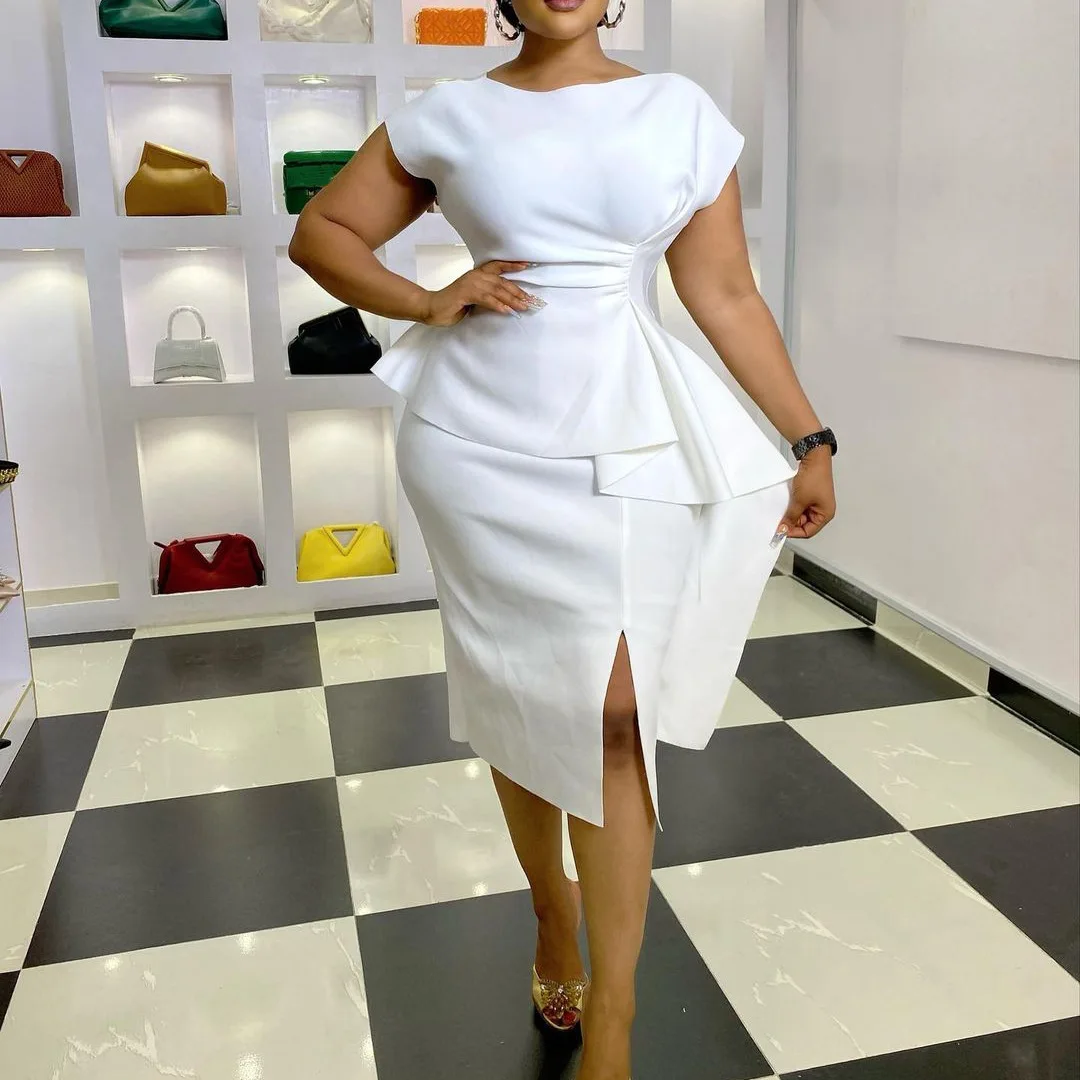 Plus Size Elegant Evening Dresses Long O-Neck Ruffles Split Knee-Length Gown 2022 Ever Pretty of Prom Solid Color Women Dress
Plus Size Elegant Evening Dresses Long O-Neck Ruffles Split Knee-Length Gown 2022 Ever Pretty of Prom Solid Color Women Dress