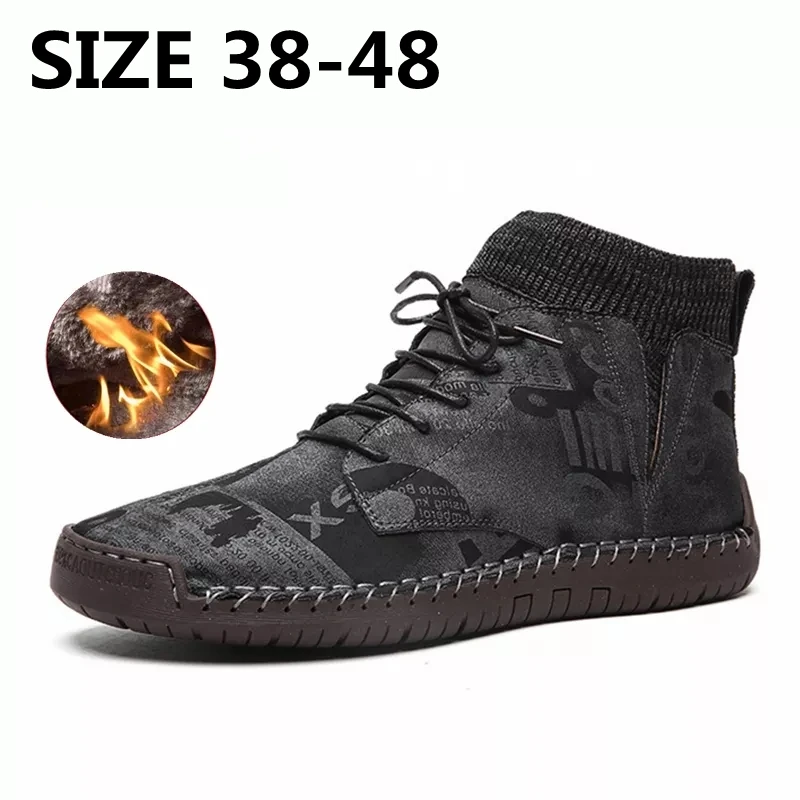 Men's Boots Winter Thick Plush Warm Men's Snow Boots Suede Handmade Men's Casual Sneakers Winter Outdoor Men's Shoes
Men's Boots Winter Thick Plush Warm Men's Snow Boots Suede Handmade Men's Casual Sneakers Winter Outdoor Men's Shoes