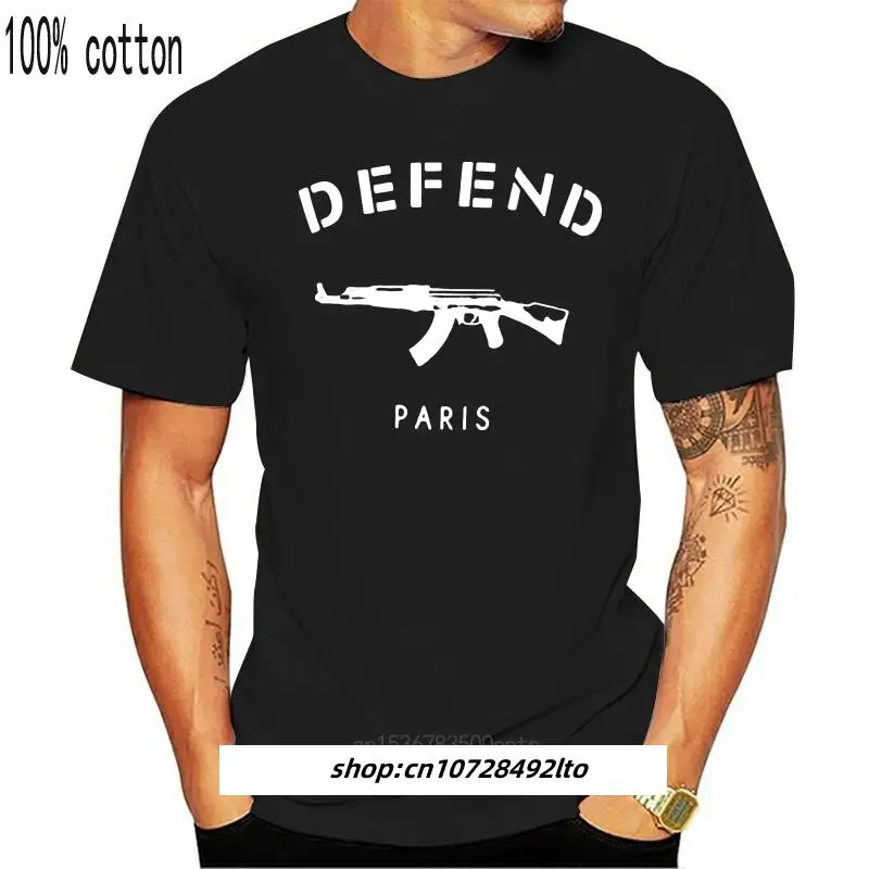 

Unisex Defend Paris 3D Print AK47 T-shirt Short Sleeves Casual Sweatshirt Shirt