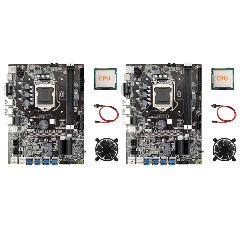 2X B75 ETH Mining Motherboard+Random CPU+Cooling Fan+Switch Cable LGA1155 8XPCIE USB Adapter DDR3 MSATA Motherboard
2X B75 ETH Mining Motherboard+Random CPU+Cooling Fan+Switch Cable LGA1155 8XPCIE USB Adapter DDR3 MSATA Motherboard