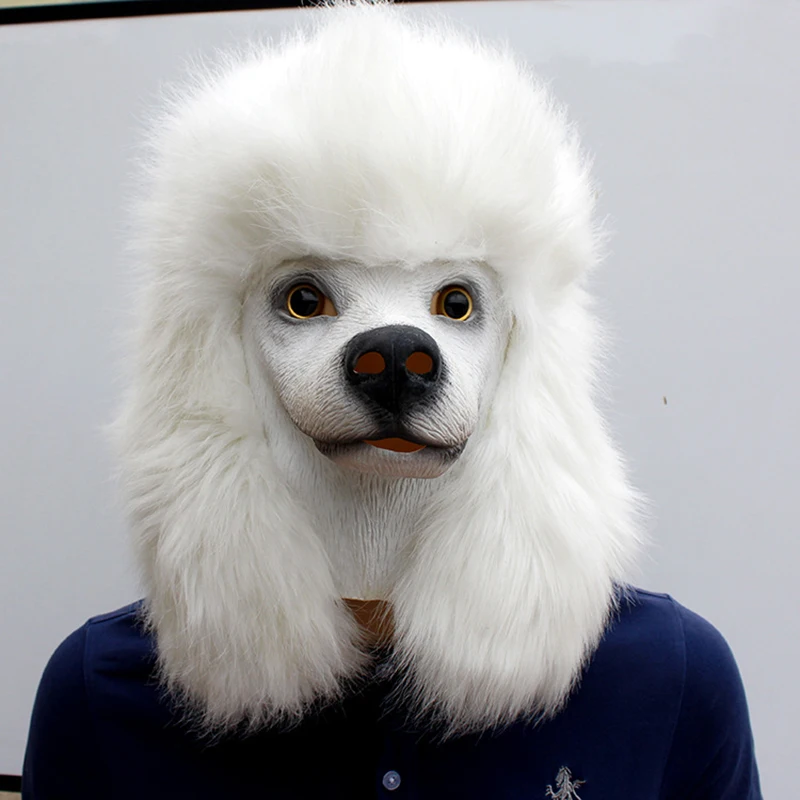 Christmas White Poodle Dog head Party Mask Latex With Further Animal Cosplay Fancy Dress Masks Adult Funny Costume Props
Christmas White Poodle Dog head Party Mask Latex With Further Animal Cosplay Fancy Dress Masks Adult Funny Costume Props