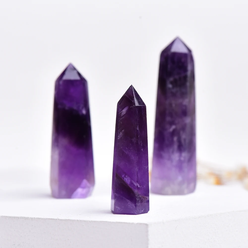 5-7cm 100% Natural Uruguay Amethyst Crystal Quartz Points Deep Purple Stones Terminated Wand Healing Gems Ornaments Spirituality
5-7cm 100% Natural Uruguay Amethyst Crystal Quartz Points Deep Purple Stones Terminated Wand Healing Gems Ornaments Spirituality