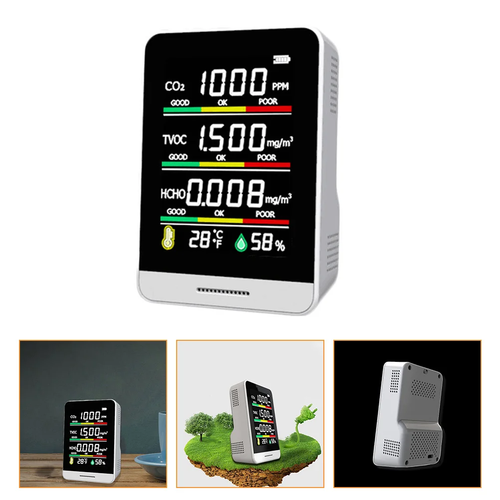 Co2 Meter Humidity Sensor Accurate Analyzer Air Dioxide Carbon Hygrometer Digital Professional Tvoc Office Monitor Gauge Indoor
Co2 Meter Humidity Sensor Accurate Analyzer Air Dioxide Carbon Hygrometer Digital Professional Tvoc Office Monitor Gauge Indoor