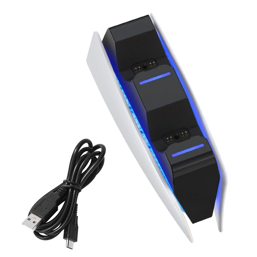 

Зарядное устройство для беспроводного контроллера PS5, USB Type-C, Двойная док-станция для быстрой зарядки для Sony PlayStation 5, джойстик, геймпад