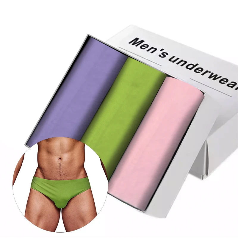 

3pcs Men Briefs Underpants Modal Mens Sexy Underwear Gay Panties Male Comfortable U Convex Men's Bikini Brief Slip Hombre
