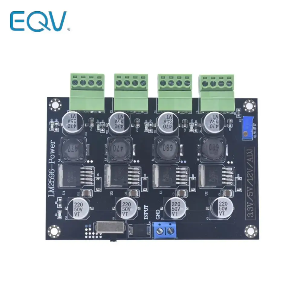 Многоканальный импульсный источник питания LM2596 3,3 В/5 В/12 В/ADJ, Регулируемый Модуль выходного источника питания с напряжением 
Многоканальный импульсный источник питания LM2596 3,3 В/5 В/12 В/ADJ, Регулируемый Модуль выходного источника питания с напряжением