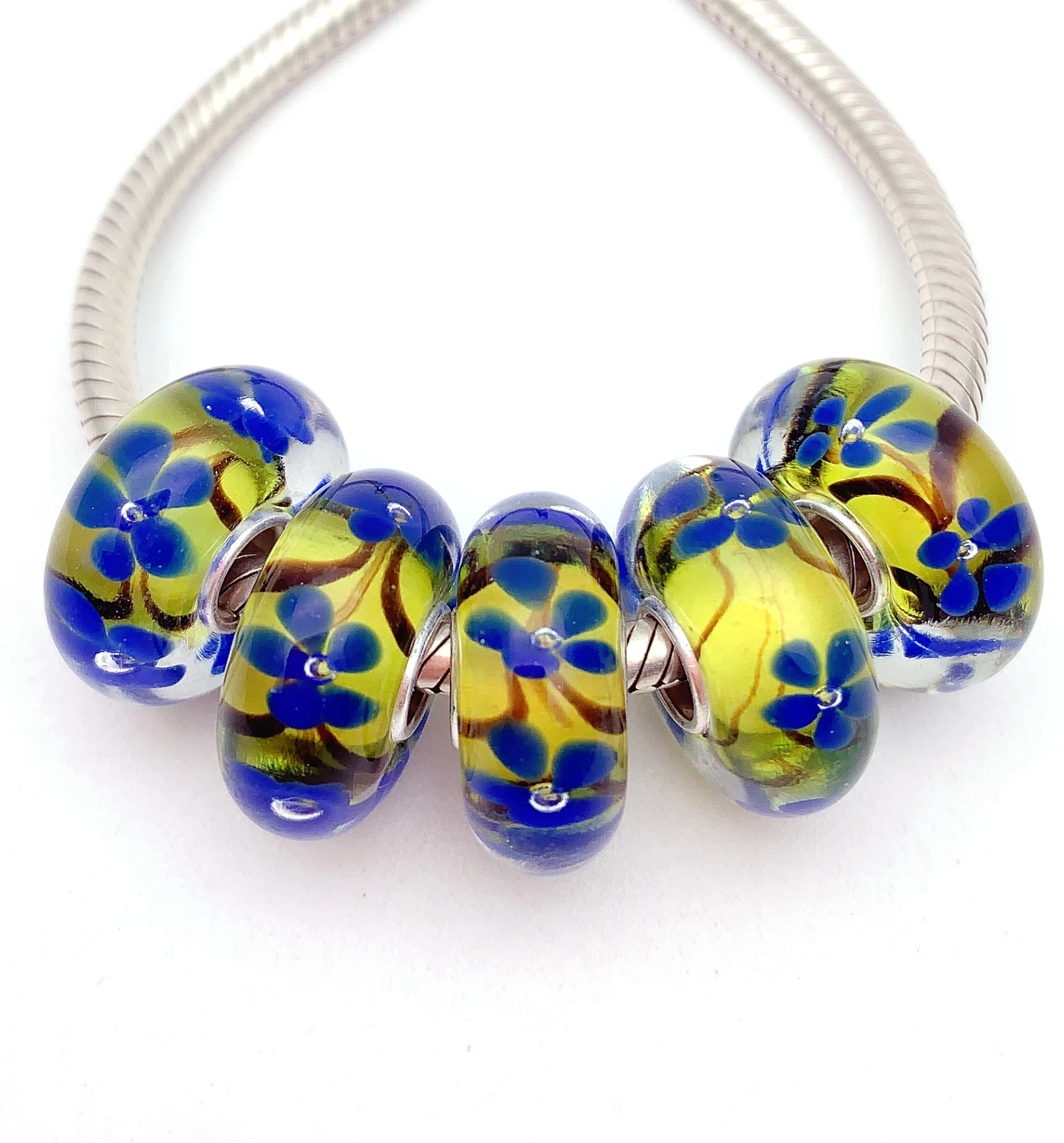 XHYG171 5X 100% Authenticity S925 Sterling Silver Beads Murano GlassBeads Fit European Charms Bracelet Diy Jewelry Lampwork
XHYG171 5X 100% Authenticity S925 Sterling Silver Beads Murano GlassBeads Fit European Charms Bracelet Diy Jewelry Lampwork