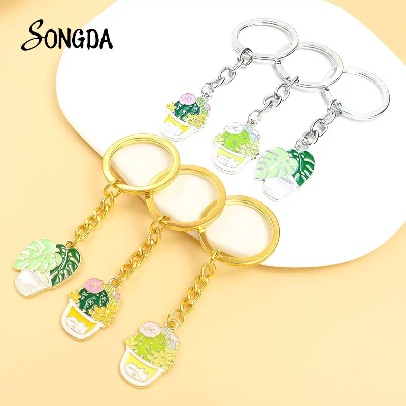 Cute Potted Cactus Flower Enamel Keychain Green Succulent Plant Keychains Purse Bag Car Key Accessories Handmade Jewelry Gifts
Cute Potted Cactus Flower Enamel Keychain Green Succulent Plant Keychains Purse Bag Car Key Accessories Handmade Jewelry Gifts