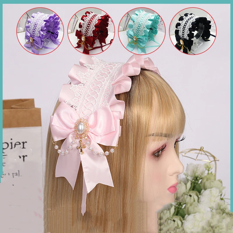 Кружевная заколка для волос в японском стиле Лолита для девочек, кружевная заколка для волос с бантом, обруч для волос, аксессуары для волос,...
Кружевная заколка для волос в японском стиле Лолита для девочек, кружевная заколка для волос с бантом, обруч для волос, аксессуары для волос,...