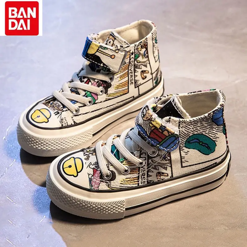 Bandai Doraemon Children's Canvas Shoes Boys Soft Bottom Anti-kick Wear-resistant High-top Sneakers Kid's Breathable Flat Shoes
Bandai Doraemon Children's Canvas Shoes Boys Soft Bottom Anti-kick Wear-resistant High-top Sneakers Kid's Breathable Flat Shoes