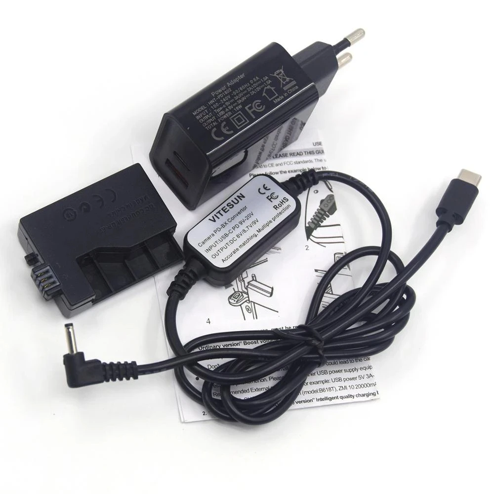 USB Type-C Charger Cable+DR-E5 DC Coupler PD Charger+LP-E5 Dummy Battery For Canon EOS 450D 500D 1000D XS XSi T1i
USB Type-C Charger Cable+DR-E5 DC Coupler PD Charger+LP-E5 Dummy Battery For Canon EOS 450D 500D 1000D XS XSi T1i