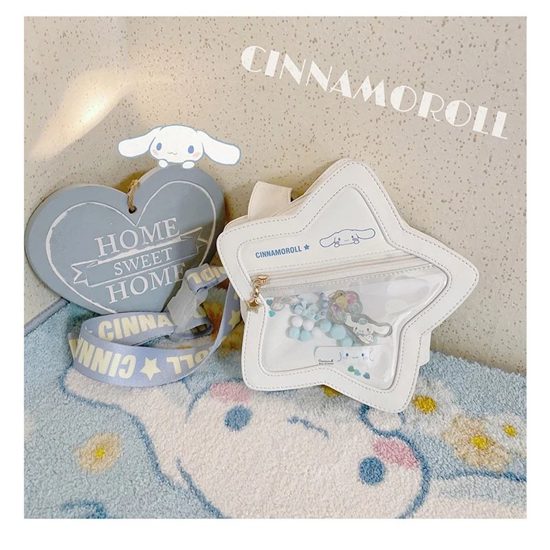 Kawaii Sanrio Cinnamoroll Messenger Bag Japanese Pu Waterproof Versatile Girl Star Waist Bag Cartoon Fashion Shoulder Coin Purse
Kawaii Sanrio Cinnamoroll Messenger Bag Japanese Pu Waterproof Versatile Girl Star Waist Bag Cartoon Fashion Shoulder Coin Purse