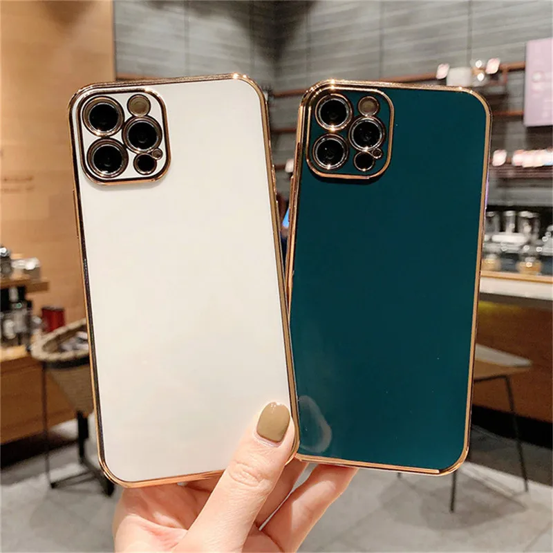 Ottwn Solid Plating Lens Protection Phone Case For iPhone 12 Pro Max 11 13 Pro Max X XR XS Max 7 8 6 Plus SE 2020 Soft TPU Cover
Ottwn Solid Plating Lens Protection Phone Case For iPhone 12 Pro Max 11 13 Pro Max X XR XS Max 7 8 6 Plus SE 2020 Soft TPU Cover