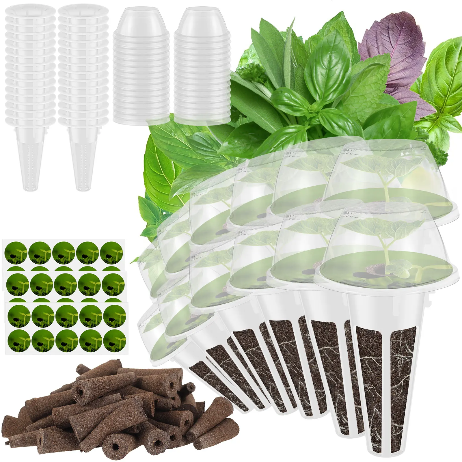 120Pcs Hydroponic Garden Accessories Pod Kit Reusable Plant Pod Kit Clear Hydroponic Grow System Seed Pod Kit with 30 Grow
120Pcs Hydroponic Garden Accessories Pod Kit Reusable Plant Pod Kit Clear Hydroponic Grow System Seed Pod Kit with 30 Grow