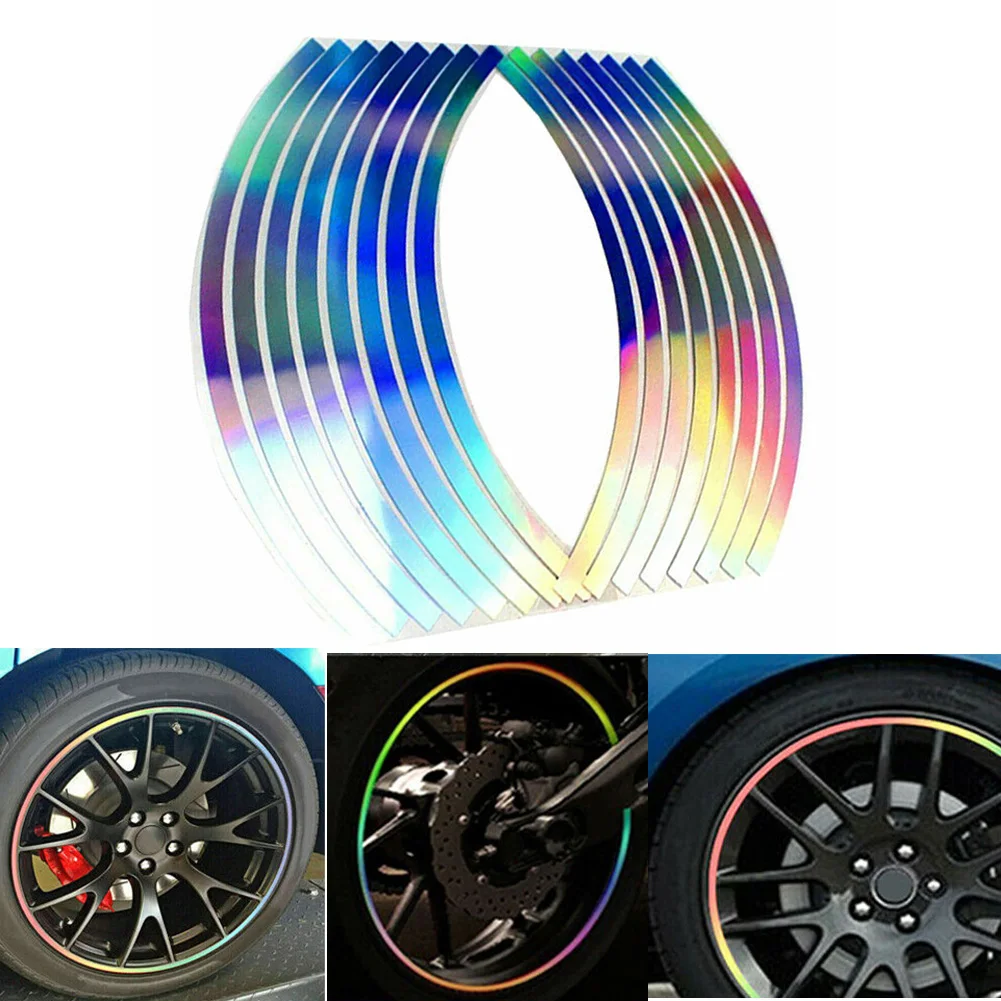 16pcs Night Colorful View Reflective Car Wheel Hub Rim Stripe Tape PVC 8mm 18inch Tire Decal Sticker Accessories Car Stickers
16pcs Night Colorful View Reflective Car Wheel Hub Rim Stripe Tape PVC 8mm 18inch Tire Decal Sticker Accessories Car Stickers