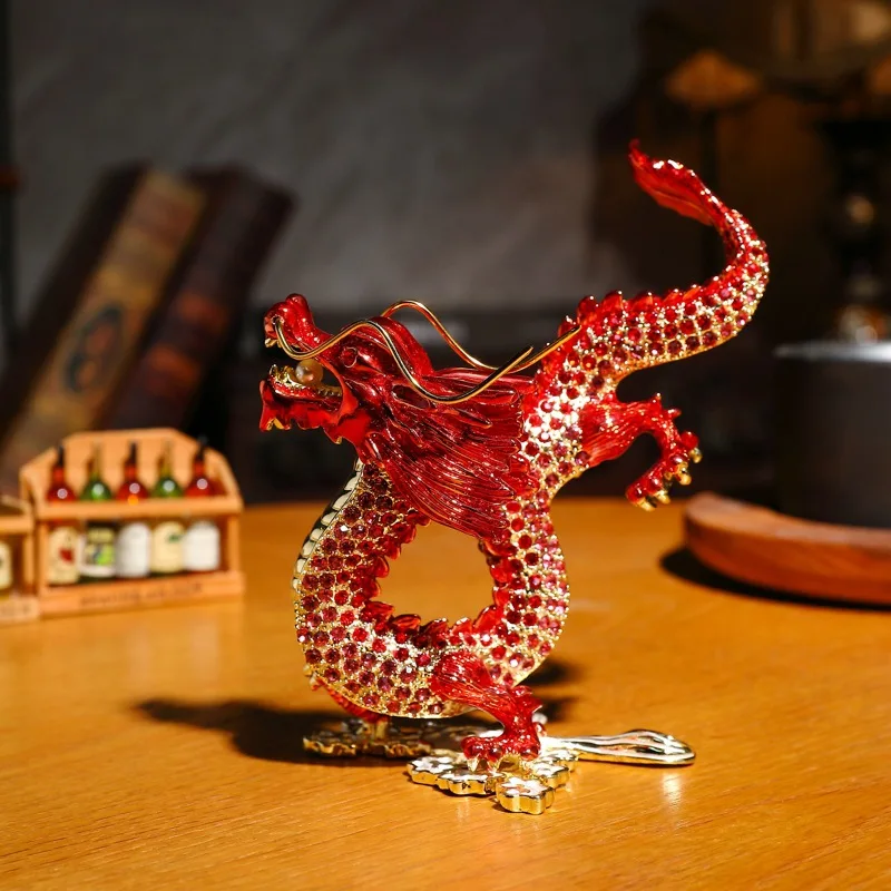 Full Diamond Dragon Zodiac Enamel Craft Decoration Stepping on Cloud Dragon Decoration Business Gift Metal Craft Decoration
Full Diamond Dragon Zodiac Enamel Craft Decoration Stepping on Cloud Dragon Decoration Business Gift Metal Craft Decoration