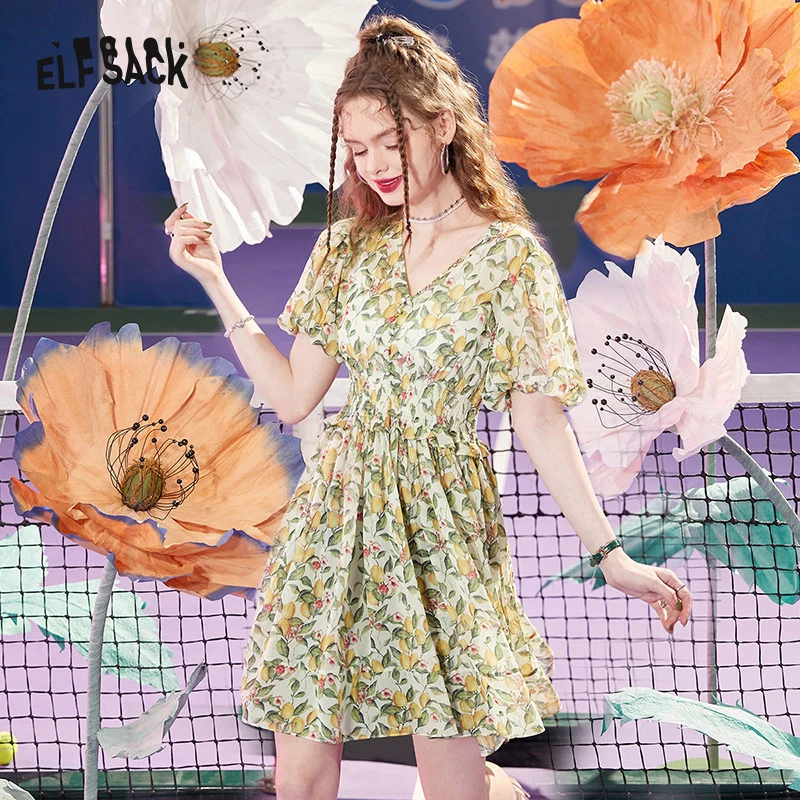 ELFSACK Yellow Puff Sleeve Floral Dress Women 2022 Summer High Waist Dress High Waist Ladies Daily Dress
ELFSACK Yellow Puff Sleeve Floral Dress Women 2022 Summer High Waist Dress High Waist Ladies Daily Dress