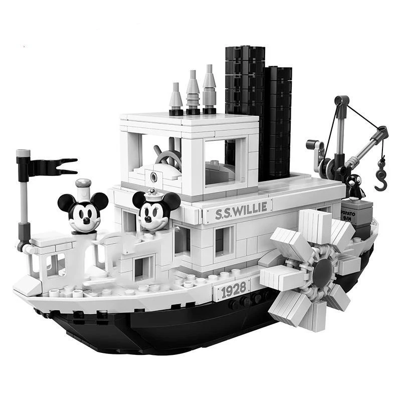 760pcs Disney Steamboat Willie Ship Steam Boat Mickey Series Mouse Creative Friends Building Block Bricks Model Kids Toys Gift
760pcs Disney Steamboat Willie Ship Steam Boat Mickey Series Mouse Creative Friends Building Block Bricks Model Kids Toys Gift