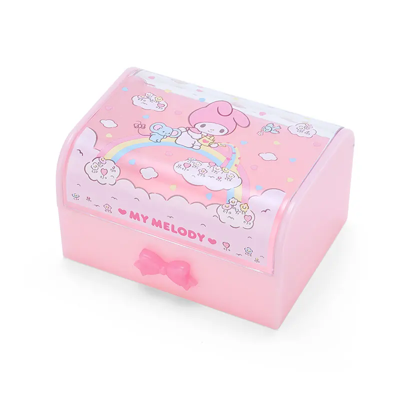 

Sanrio Cartoon Mymelody Kitty Little Twin Stars Desktop Storage Box Flip Lid Organizer Jewelry Box Kawaii Anime Toy Girl Gift