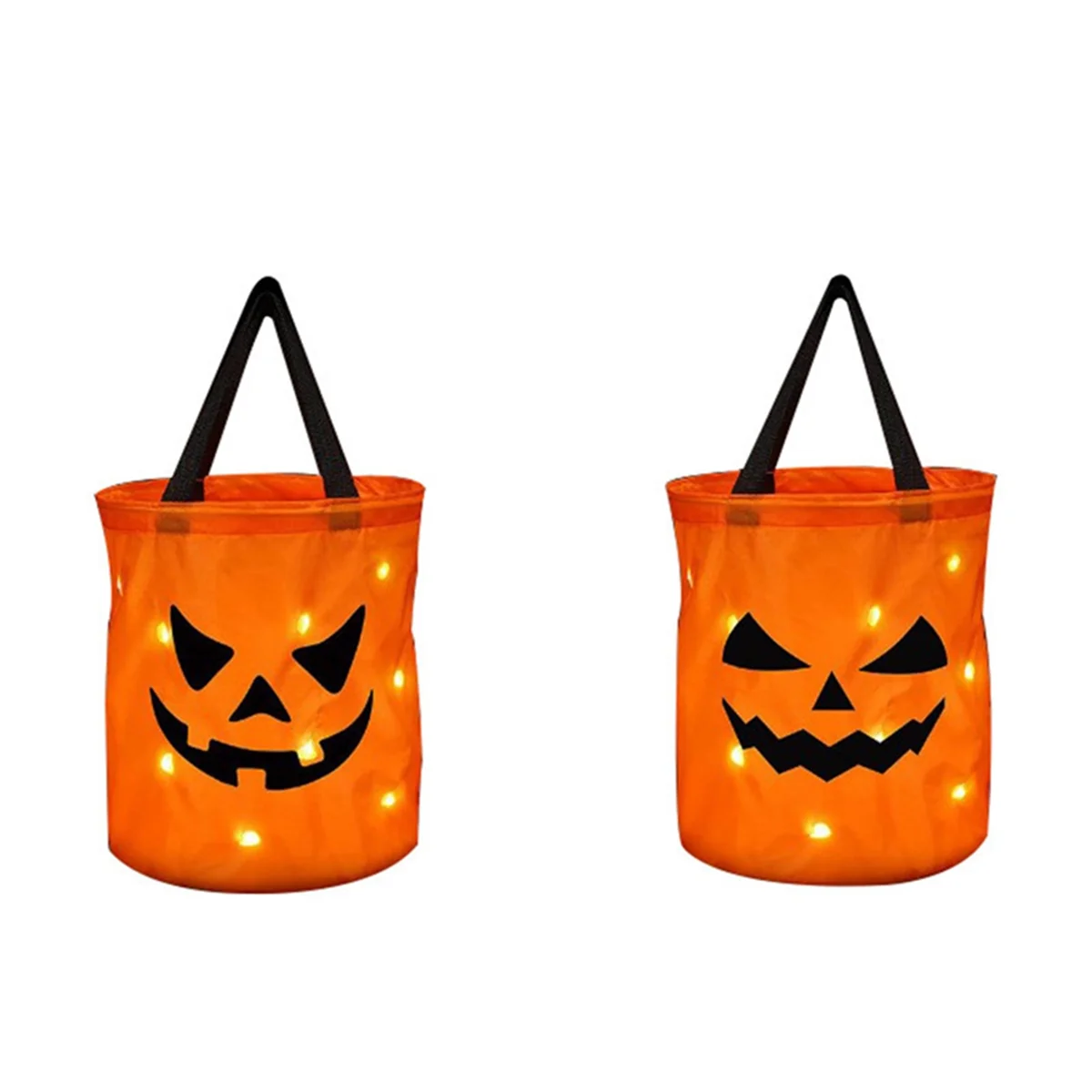 2Pcs LED Light Halloween Candy Bags Collapsible Ghost Bags Multipurpose Reusable Halloween Bucket for Kids
2Pcs LED Light Halloween Candy Bags Collapsible Ghost Bags Multipurpose Reusable Halloween Bucket for Kids