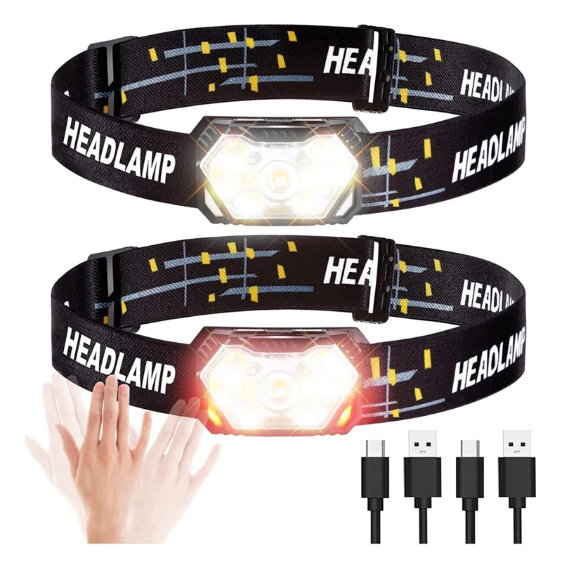 2 PCS Head Light With Red Light Induction Mode Waterproof Lighting Are Suitable For Running, Riding, Camping And Working
2 PCS Head Light With Red Light Induction Mode Waterproof Lighting Are Suitable For Running, Riding, Camping And Working